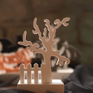 Silikon – Gießform – Gruselbaum mit Zaun – Halloween – für Steckleisten – Lichtdeko
