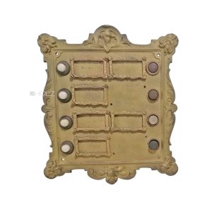 Klingelschild Hausklingel antik Bronze Gründerzeit alt 22cm