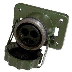 2-polige Steckdose 24V, grün, Crimp/Lötkontakte 50mm²