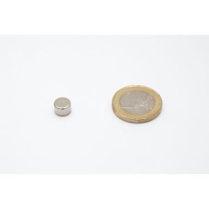 8×5 mm Scheibenmagnete N45 vernickelt