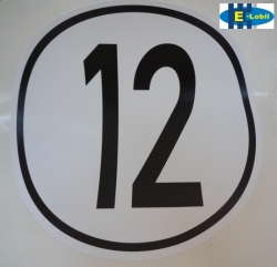 Geschwindigkeitsaufkleber 12 km/h