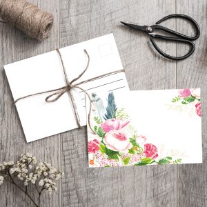 Postkarte Bohostyle Rosen