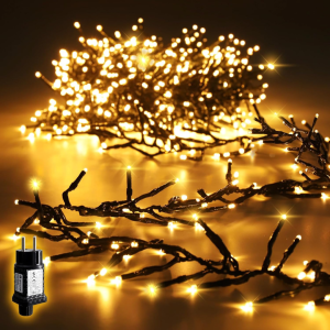 Lichterkette Außen, Weihnachtslichterkette mit 8 Modi und Memory, Wasserdicht