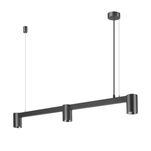 24V Pendelleuchte SIGNATURE | 90cm & 3-flammig | 3x 6W (18W) | dimmbar & 90 CRI | matt schwarz | DALI, KNX, Loxone, usw.