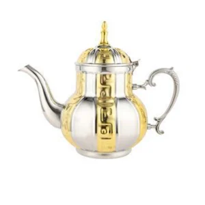 Orientalische Teekanne Silber Gold 1,2L