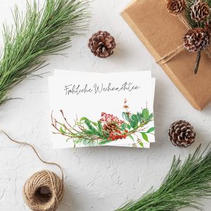 Weihnachtspostkarte Weihnachtszweig