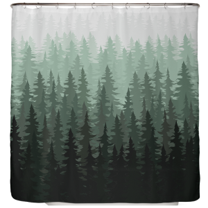 Duschvorhang Tannen Wald 150×200 cm