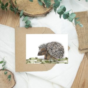 Klappkarte Igel im Gras