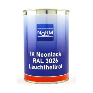 1K RAL 3026 Leuchthellrot Neonfarbe Tagesleuchtfarbe glänzend 1Liter