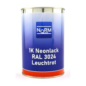 1K RAL 3024 Leuchtrot Neonfarbe Tagesleuchtfarbe Glänzend 1 Liter