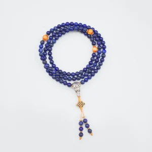 Mala Halskette Lapislazuli 108 Perlen 6 mm