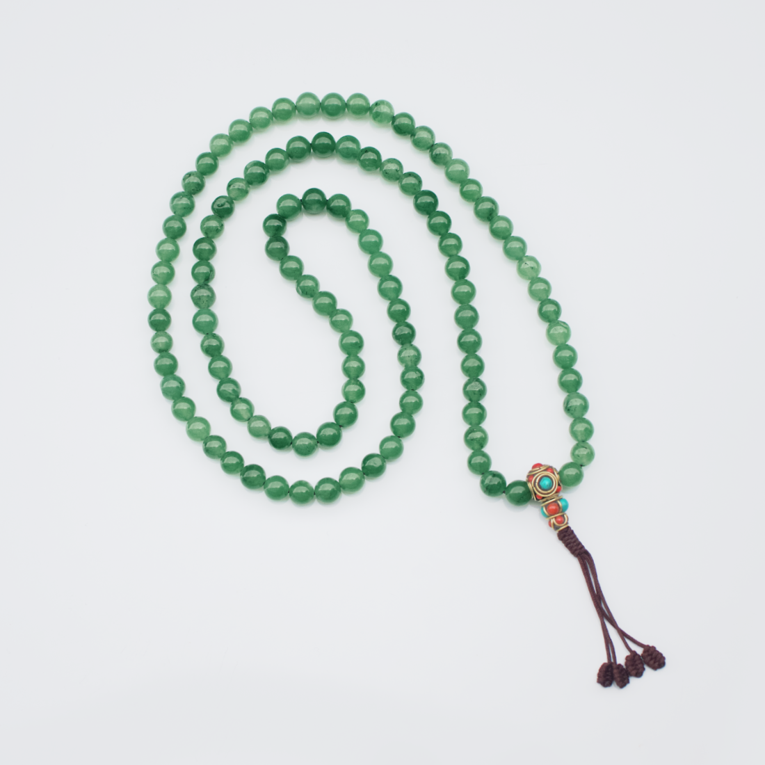 Mala Halskette Avanturin 108 Perlen 8 mm