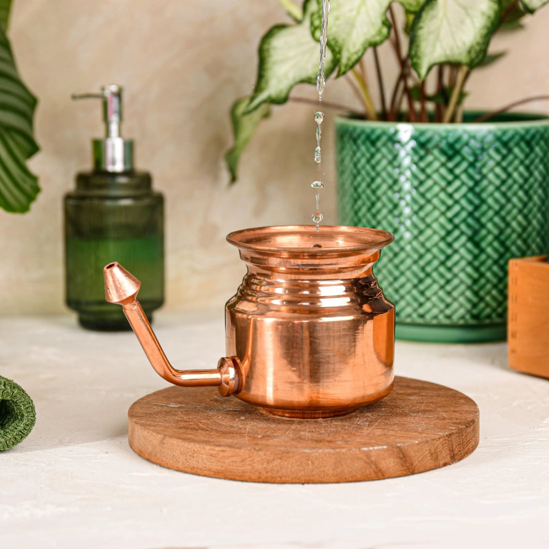 Kupferkännchen für die Nasenspülung Neti Pot 500 ml – Bild 3