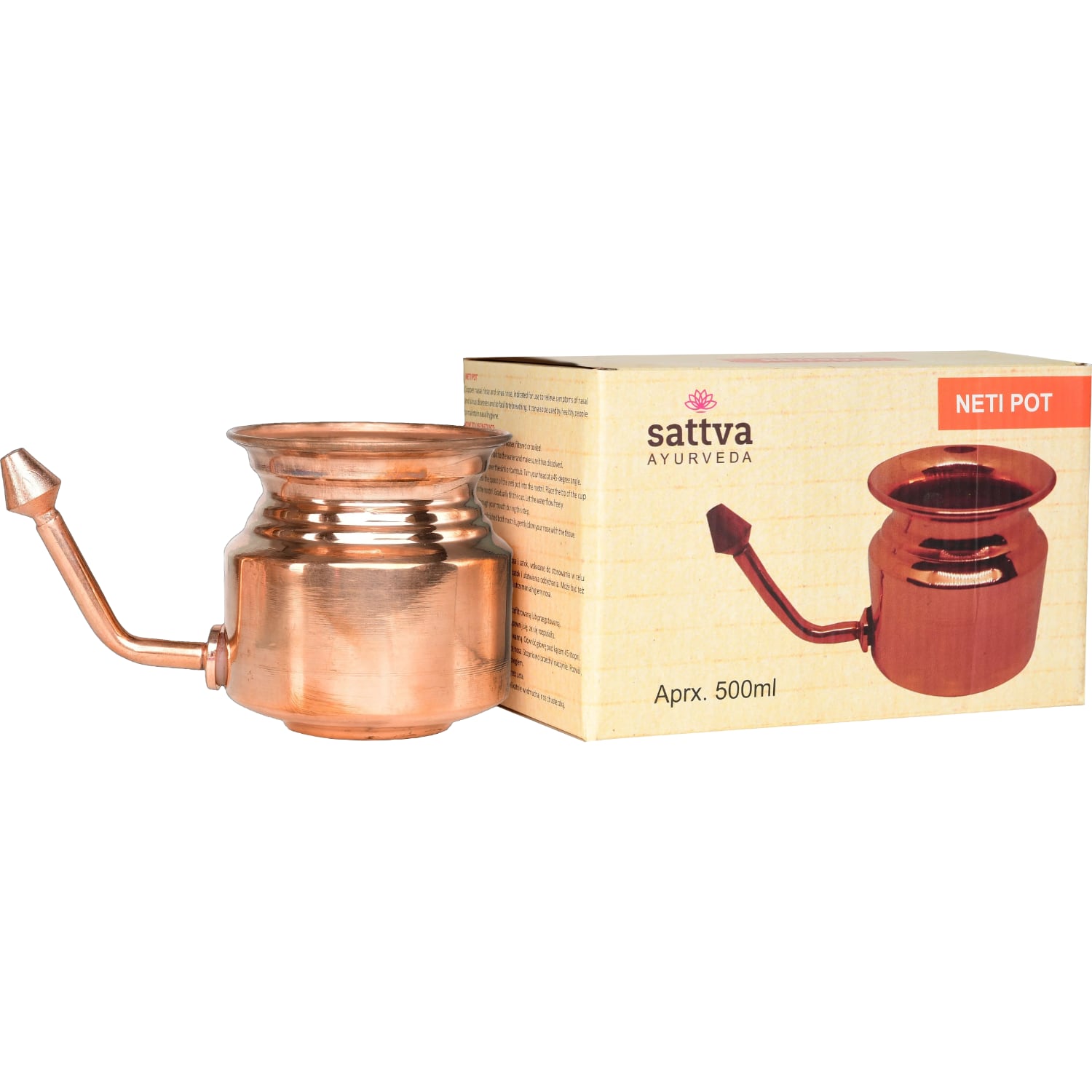 Kupferkännchen für die Nasenspülung Neti Pot 500 ml – Bild 4