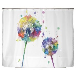 ♻️ Recycling-Duschvorhang Bunte Pusteblume 240×200 cm